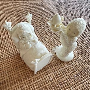 **BOGO! (See desc below.) Dept 56 Snowbabies "Breakfast In Bed" 2 Piece figurine